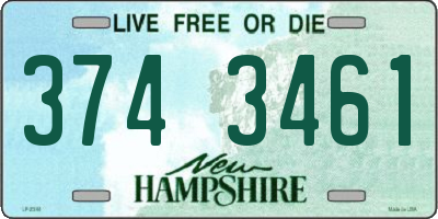 NH license plate 3743461
