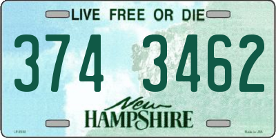 NH license plate 3743462
