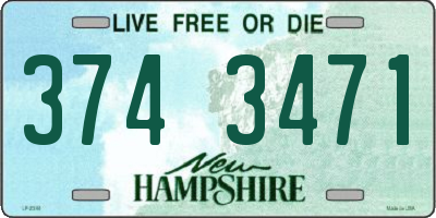 NH license plate 3743471