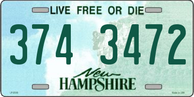 NH license plate 3743472