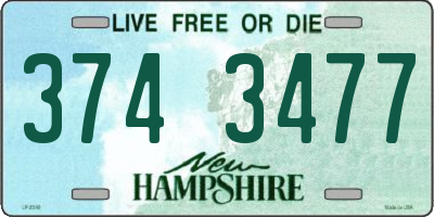 NH license plate 3743477