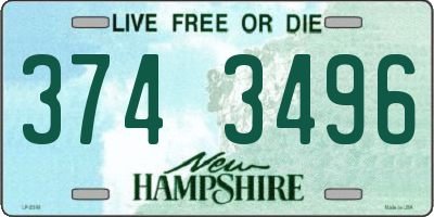 NH license plate 3743496