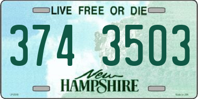 NH license plate 3743503