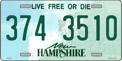 NH license plate 3743510