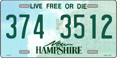 NH license plate 3743512