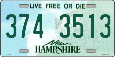 NH license plate 3743513
