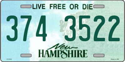 NH license plate 3743522