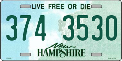 NH license plate 3743530