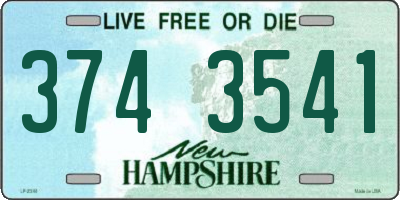 NH license plate 3743541