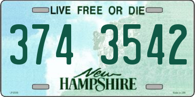NH license plate 3743542