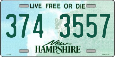 NH license plate 3743557