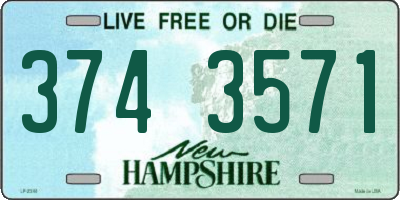 NH license plate 3743571