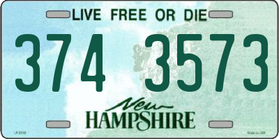 NH license plate 3743573
