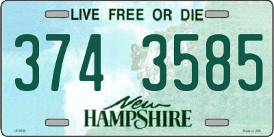 NH license plate 3743585