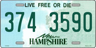 NH license plate 3743590