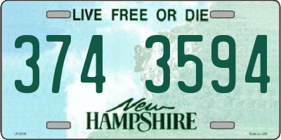 NH license plate 3743594