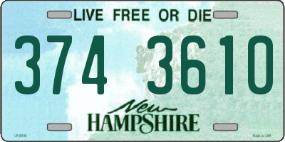 NH license plate 3743610