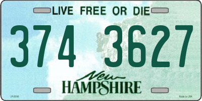 NH license plate 3743627