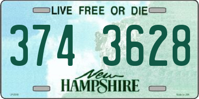 NH license plate 3743628