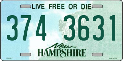NH license plate 3743631