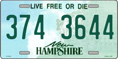 NH license plate 3743644