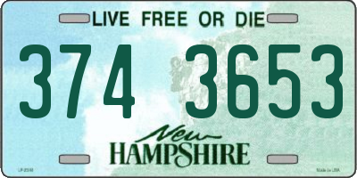 NH license plate 3743653