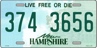 NH license plate 3743656