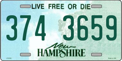 NH license plate 3743659