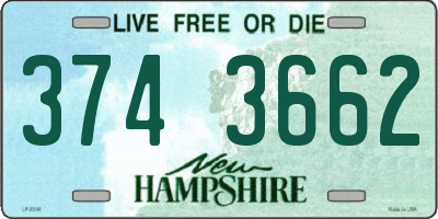 NH license plate 3743662