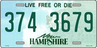 NH license plate 3743679