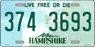 NH license plate 3743693