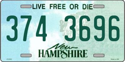 NH license plate 3743696