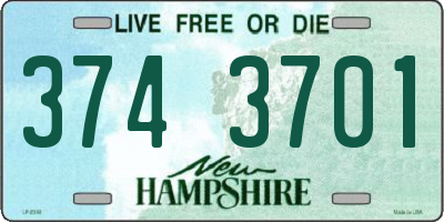 NH license plate 3743701