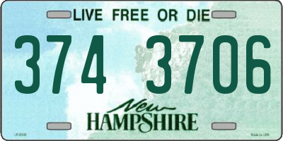 NH license plate 3743706