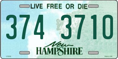 NH license plate 3743710
