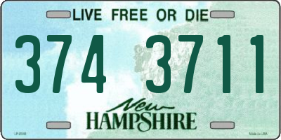 NH license plate 3743711