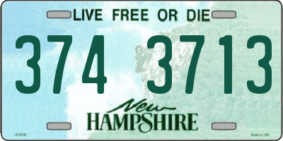 NH license plate 3743713