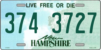 NH license plate 3743727
