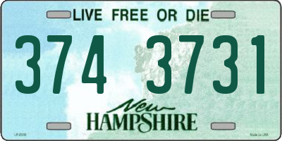 NH license plate 3743731