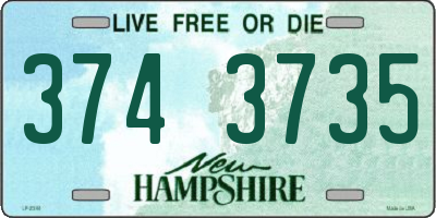 NH license plate 3743735