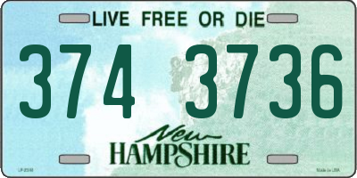 NH license plate 3743736
