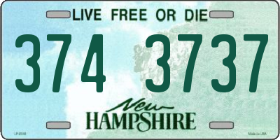 NH license plate 3743737