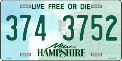 NH license plate 3743752