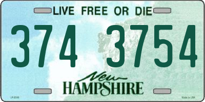 NH license plate 3743754