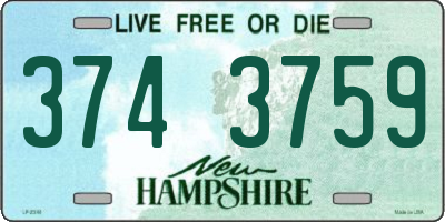 NH license plate 3743759