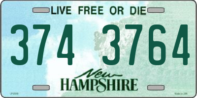 NH license plate 3743764
