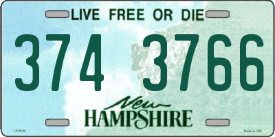 NH license plate 3743766