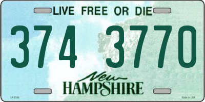 NH license plate 3743770