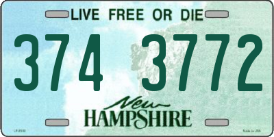 NH license plate 3743772
