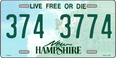 NH license plate 3743774